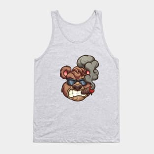 Angry smoking bear Tank Top